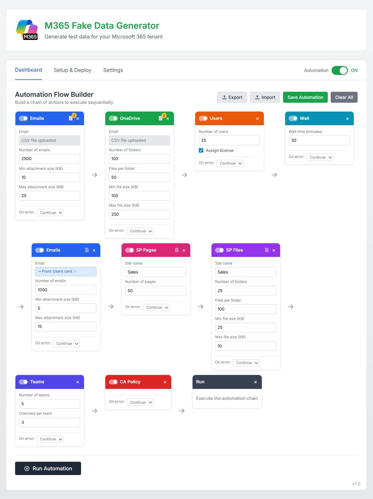 M365 Fake Data Generator (and data migration)