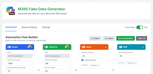 M365 Fake Data Generator (and data migration)